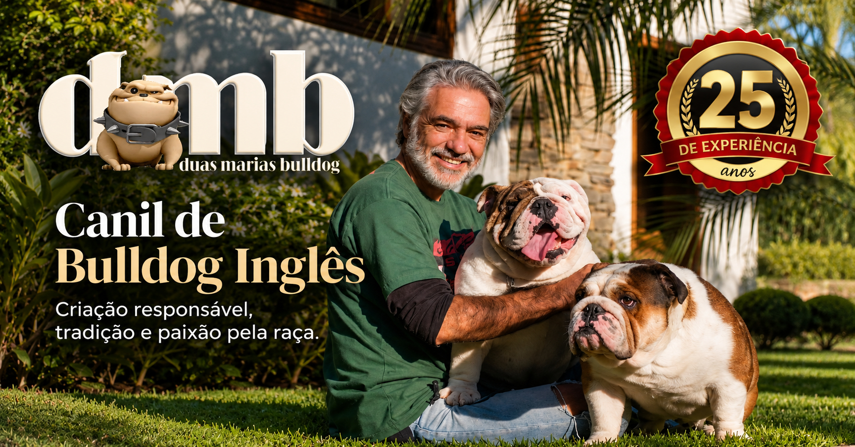 Canil Duas Marias — criação responsável, tradição e paixão pela raça Bulldog Inglês